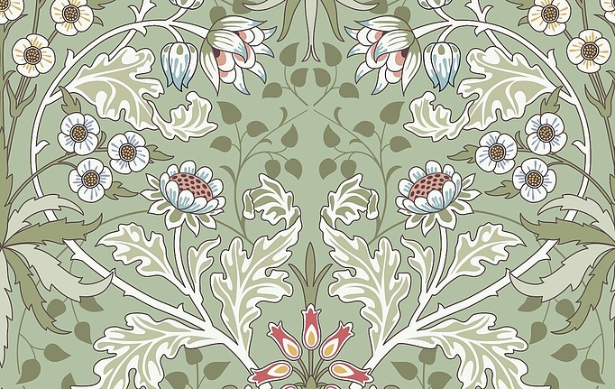Российская ткань Серебрянная Студия (Silver Studio), коллекция Casselmae, артикул D609-01-TW