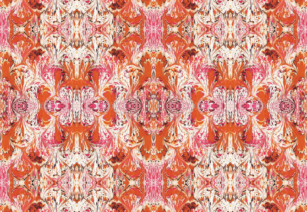 Ткань Susi Bellamy Velvet Fabric Feathered/Orange