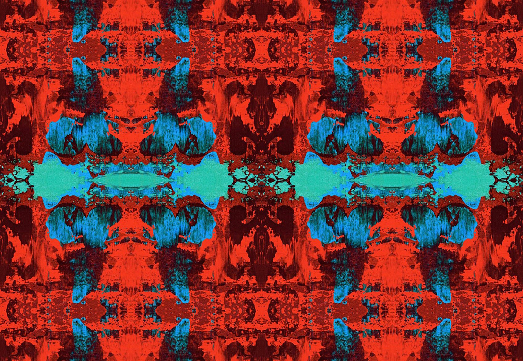 Ткань Susi Bellamy Velvet Fabric Geode/Red Blue
