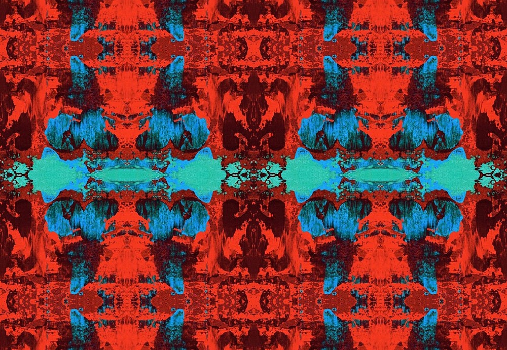 Ткань Susi Bellamy Velvet Fabric Geode/Red Blue