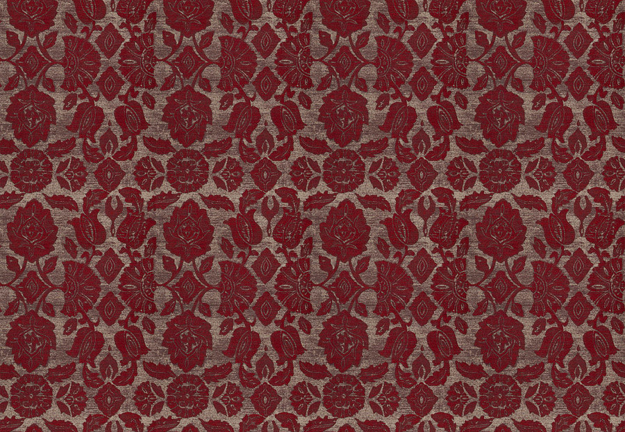 Ткань Fabricut Vignettes Vol.XVI Garden Leitmotif/Scarlet