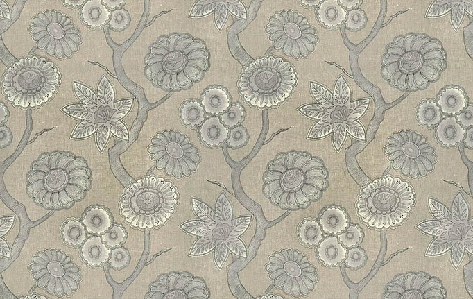 Американская ткань Fabricut, коллекция Vignettes Vol.XVI Graphite, артикул Script stone/Platinum