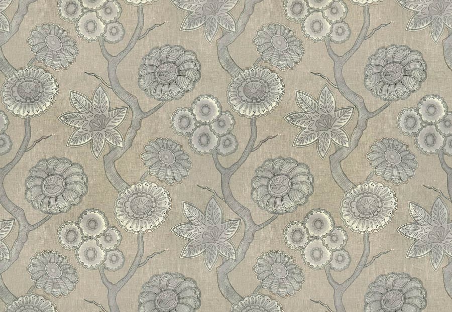 Ткань Fabricut Vignettes Vol.XVI Graphite Script stone/Platinum