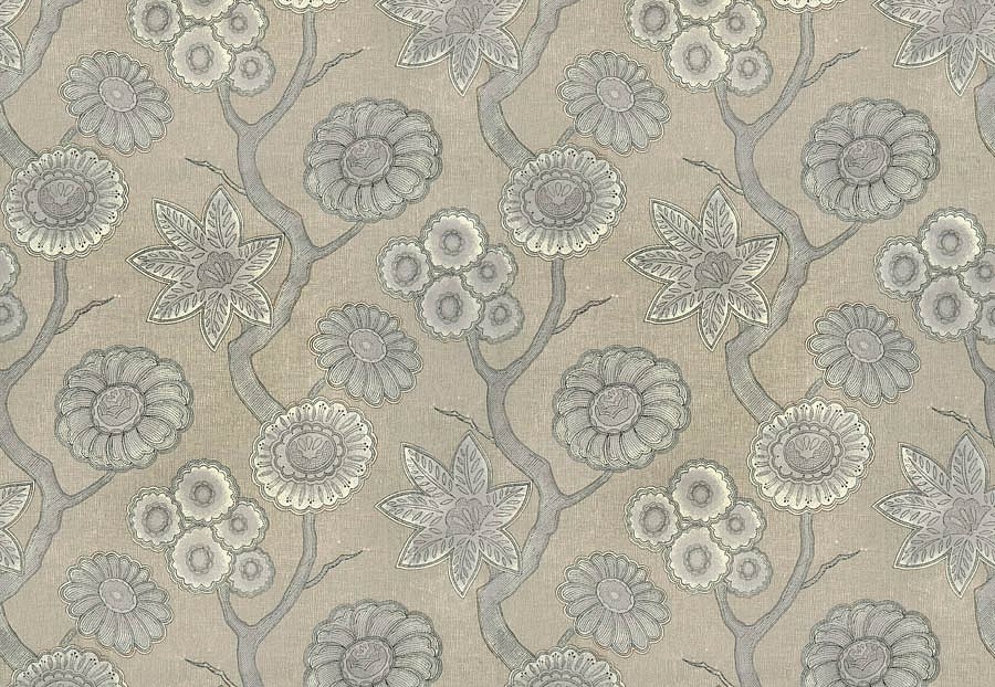 Ткань Fabricut Vignettes Vol.XVI Graphite Script stone/Platinum