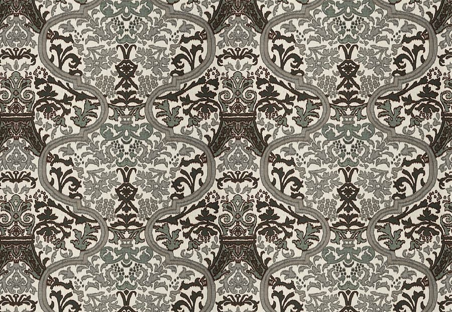 Ткань Fabricut Vignettes Vol.XVI Graphite Critics Damask/Dusk