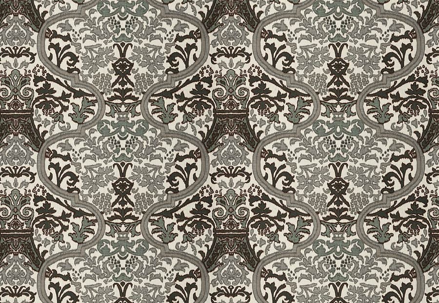 Ткань Fabricut Vignettes Vol.XVI Graphite Critics Damask/Dusk
