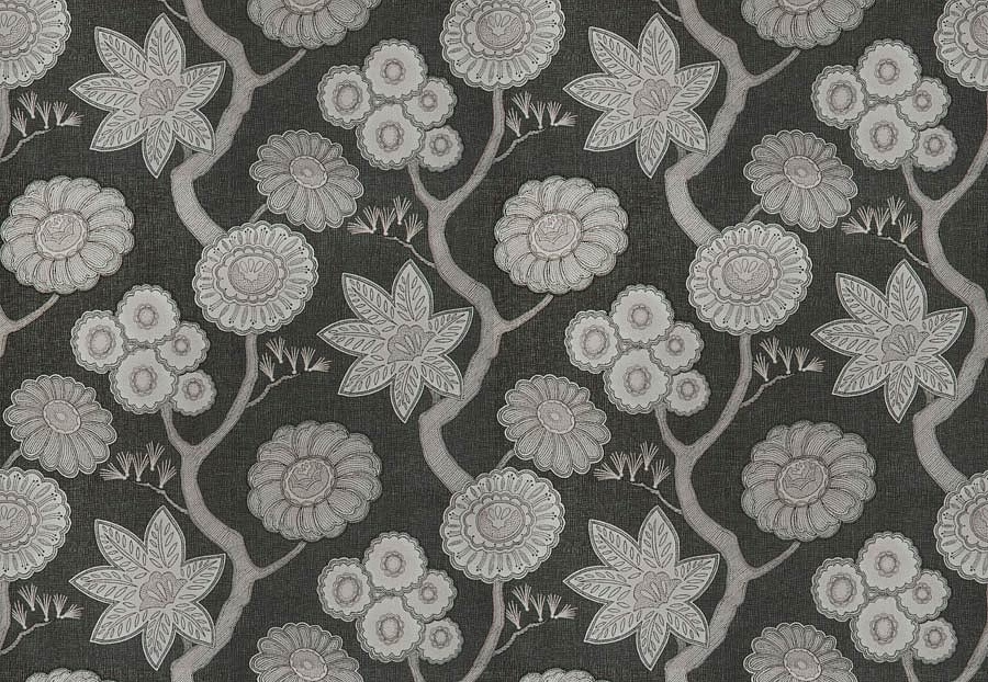 Ткань Fabricut Vignettes Vol.XVI Graphite ScriptFloral/Onyx