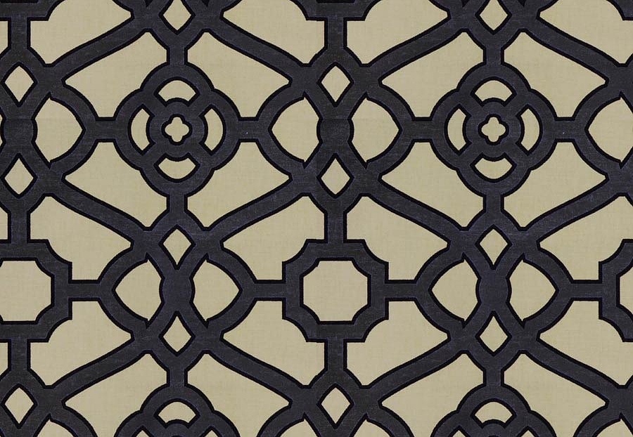 Ткань Fabricut Vignettes Vol.XVI Graphite DramaLattice/Black