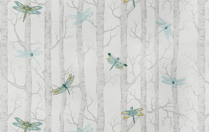 Американская ткань Fabricut, коллекция Vignettes Vol.XVI Mineral, артикул Dragonfly/Aqua