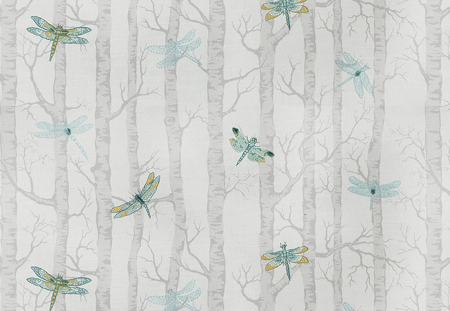 Ткань Fabricut Vignettes Vol.XVI Mineral Dragonfly/Aqua