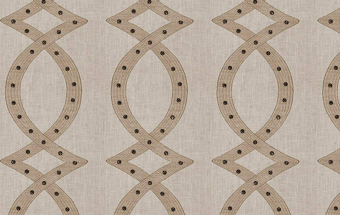 Американская ткань Fabricut, коллекция Vignettes Vol.XVI Wicker, артикул ScenarioStud/Taupe