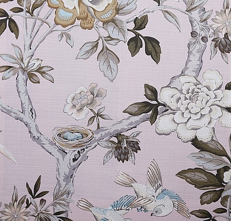 Ткань Galleria Arben Sky Garden BIRDS/Blush