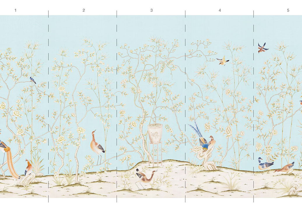 Обои Paul Montgomery Studio Book of Murals (Mural Sources) CH-143-AS/Powder Blue