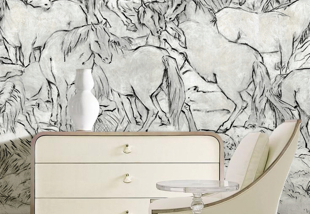 Обои Paul Montgomery Studio Book of Murals (Mural Sources) FL-075-BG1/Grey