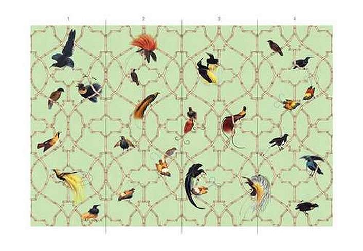 Обои Paul Montgomery Studio Book of Murals (Mural Sources) FL-030-PT/Green
