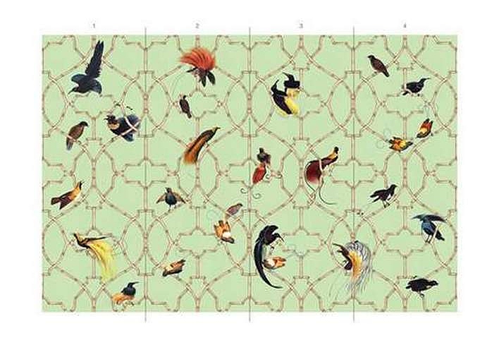 Обои Paul Montgomery Studio Book of Murals (Mural Sources) FL-030-PT/Chinese Red