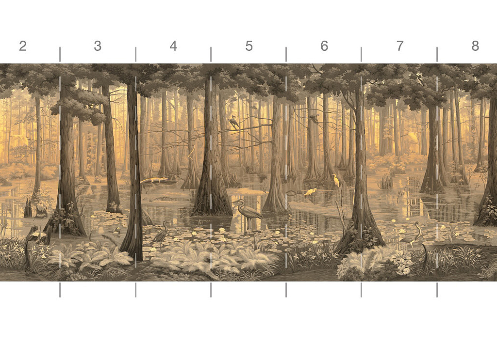 Обои Paul Montgomery Studio Book of Murals (Mural Sources) PN-700-GR1/Sunset