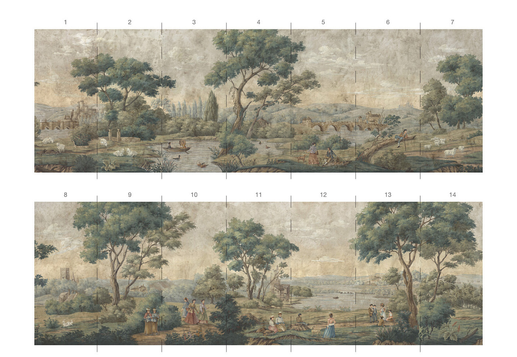 Обои Paul Montgomery Studio Book of Murals (Mural Sources) PN-150-AQ1/Classic