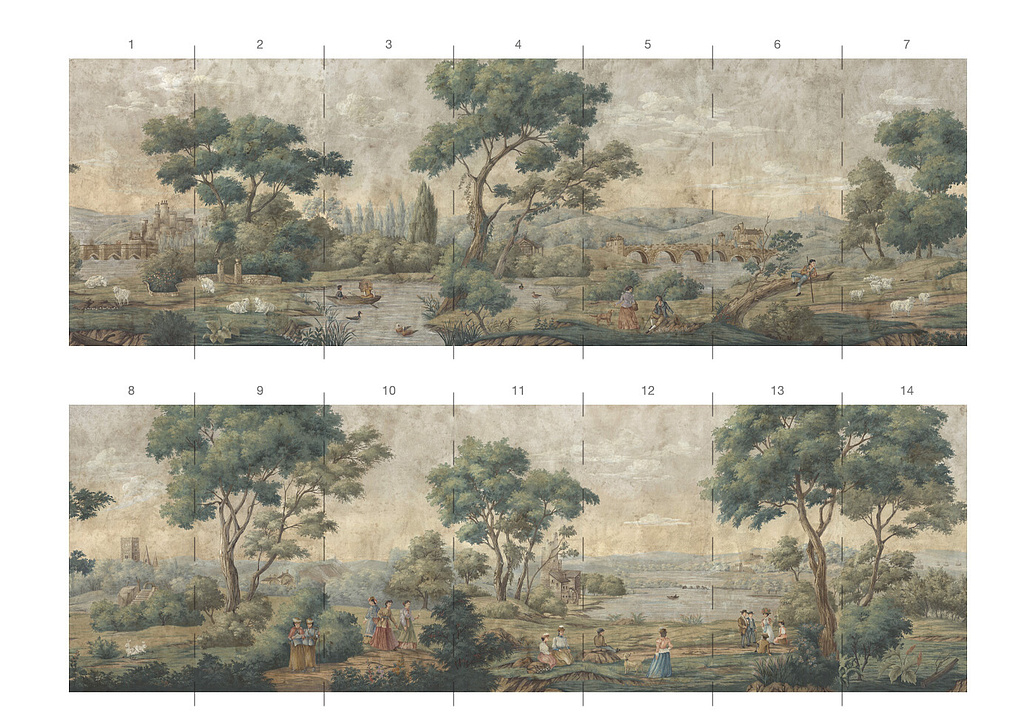 Обои Paul Montgomery Studio Book of Murals (Mural Sources) PN-150-AQ1/Classic