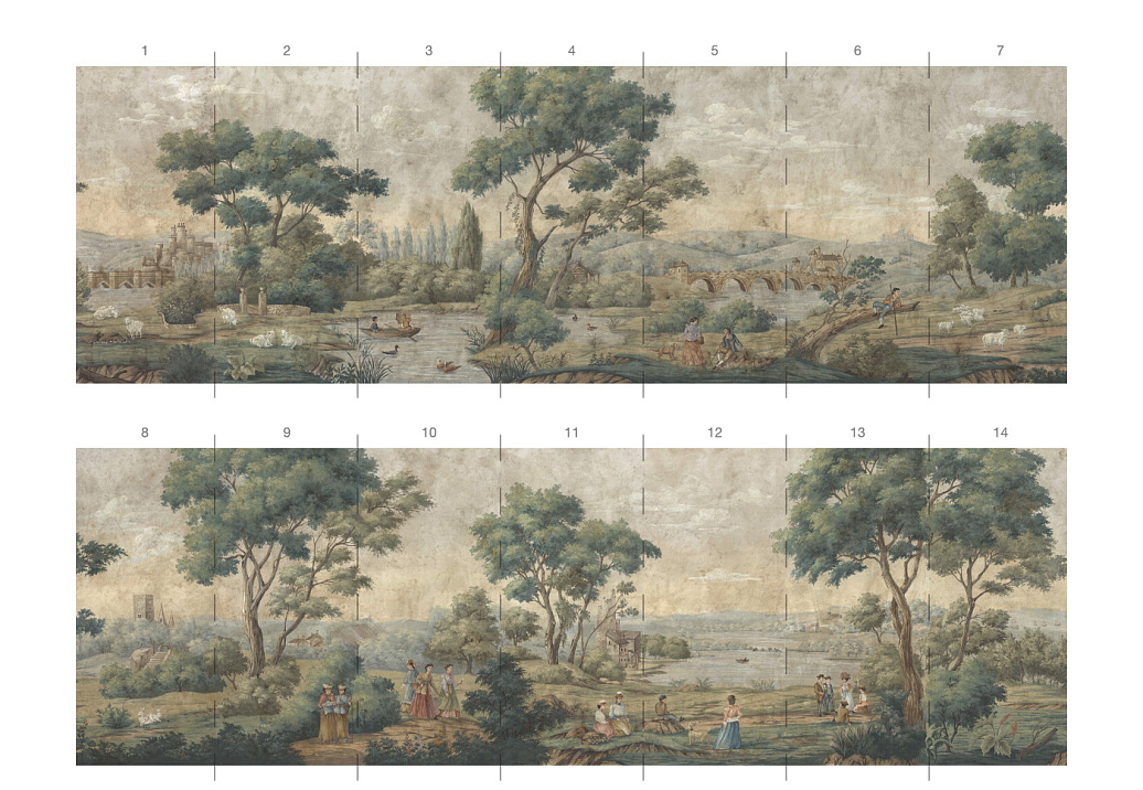 Обои Paul Montgomery Studio Book of Murals (Mural Sources) PN-150-AQ1/Shadow