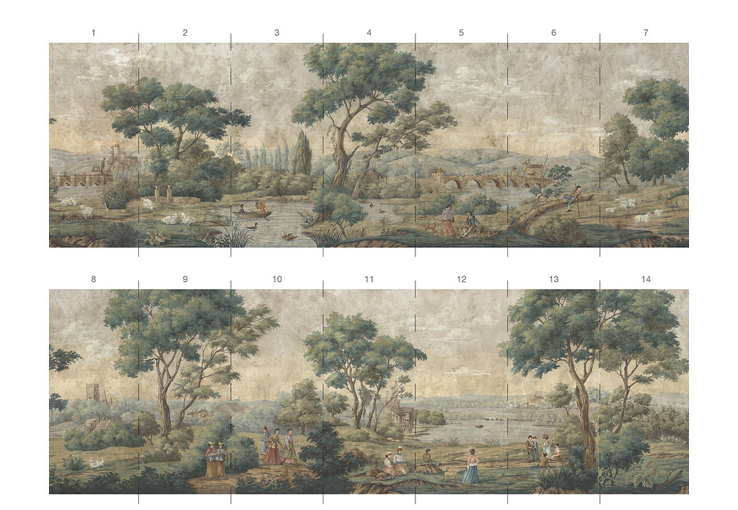 Обои Paul Montgomery Studio Book of Murals (Mural Sources) PN-150-AQ1/Shadow