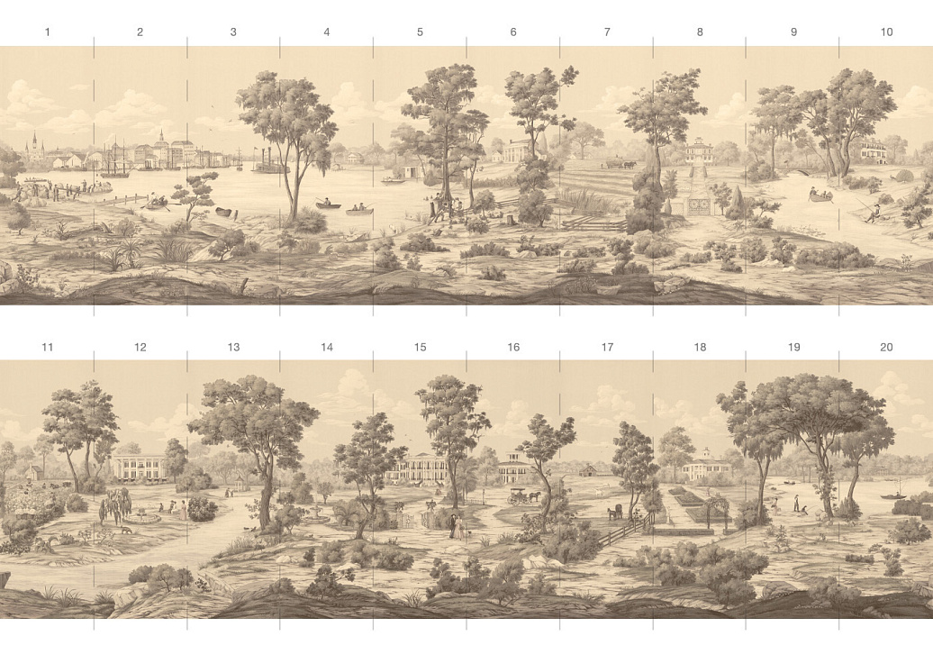 Обои Paul Montgomery Studio Book of Murals (Mural Sources) PN-305-DX/Sepia