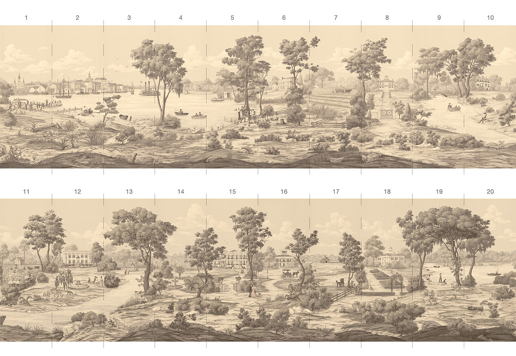 Обои Paul Montgomery Studio Book of Murals (Mural Sources) PN-305-DX/Sepia