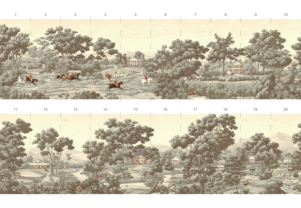 Обои Paul Montgomery Studio Book of Murals (Mural Sources) PN-990-JC/Sepia