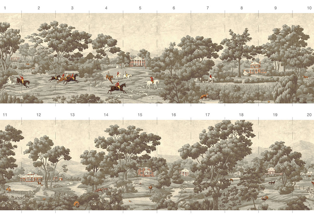 Обои Paul Montgomery Studio Book of Murals (Mural Sources) PN-990-JC/Sepia Antiqued