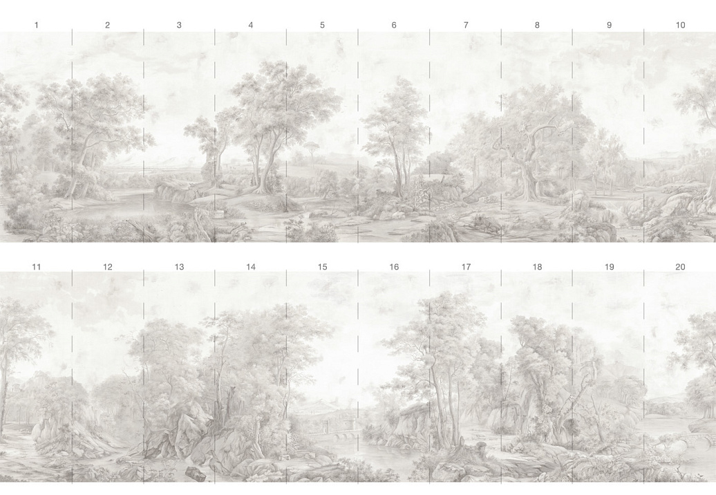 Обои Paul Montgomery Studio Book of Murals (Mural Sources) PN-210-PS/Grey