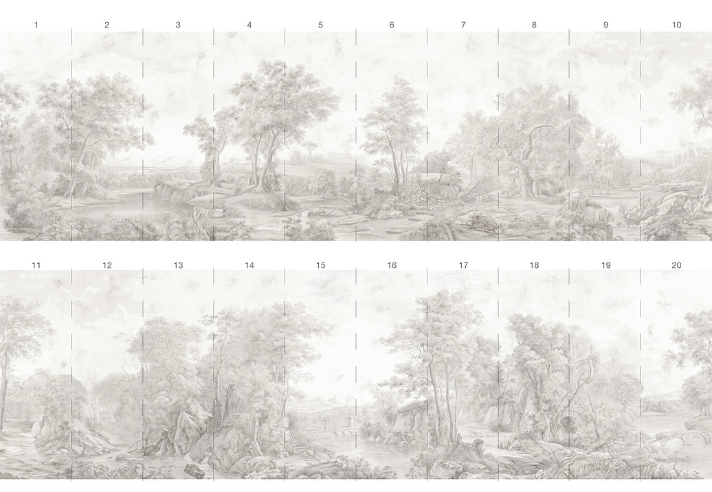 Обои Paul Montgomery Studio Book of Murals (Mural Sources) PN-210-PS/Grey