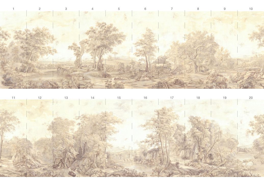 Обои Paul Montgomery Studio Book of Murals (Mural Sources) PN-210-PS/Sepia