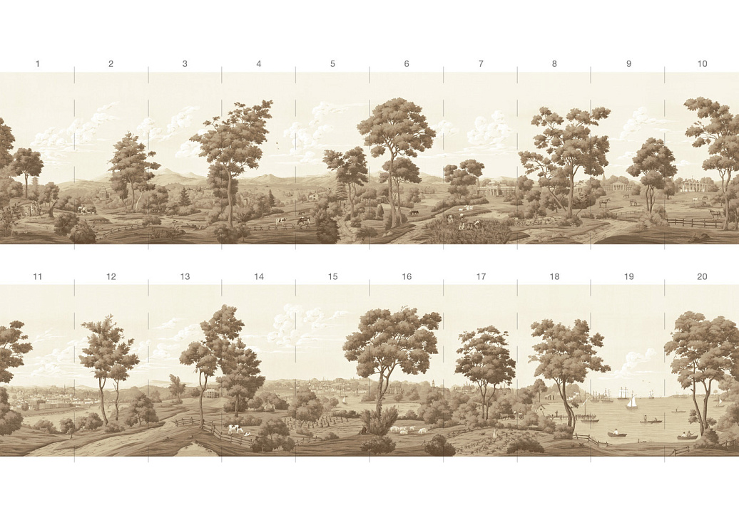 Обои Paul Montgomery Studio Book of Murals (Mural Sources) PN-300-VA/Sepia