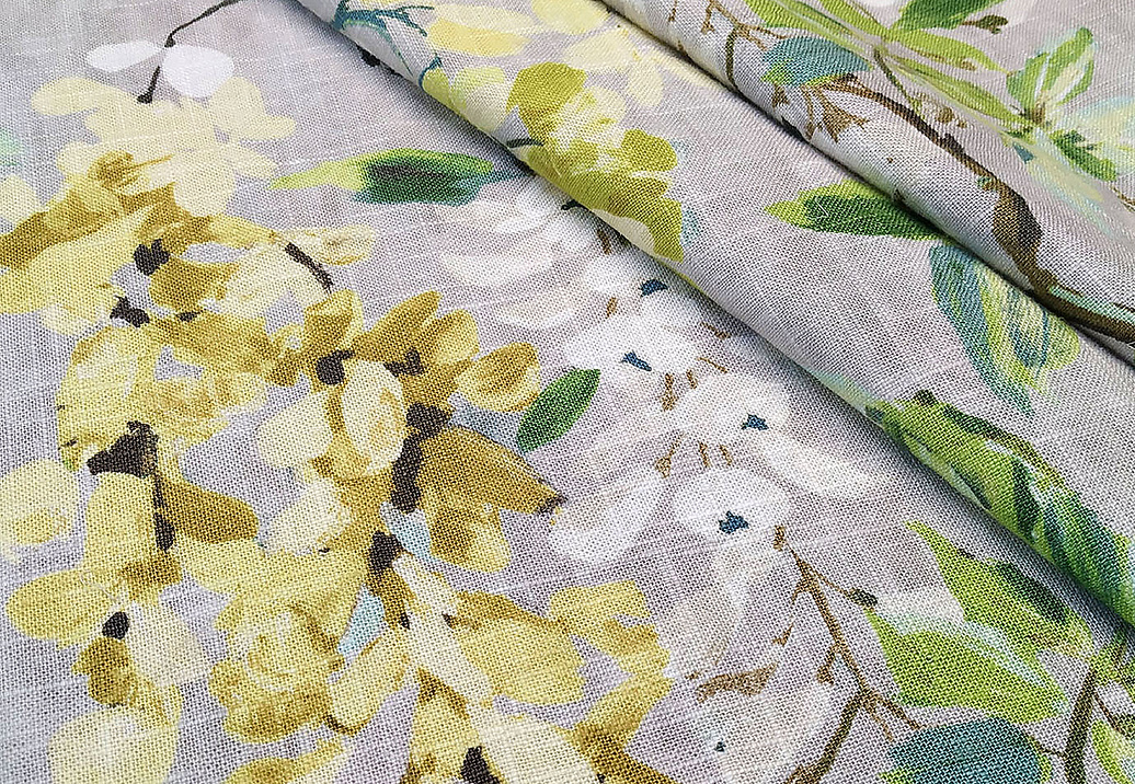 Ткань Dana Panorama Wisteria Wisteria/Lemon