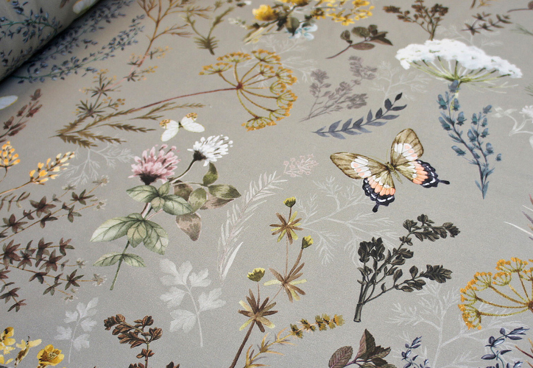 Ткань Dana Panorama Uxia/Bluebell Uxia/Grey