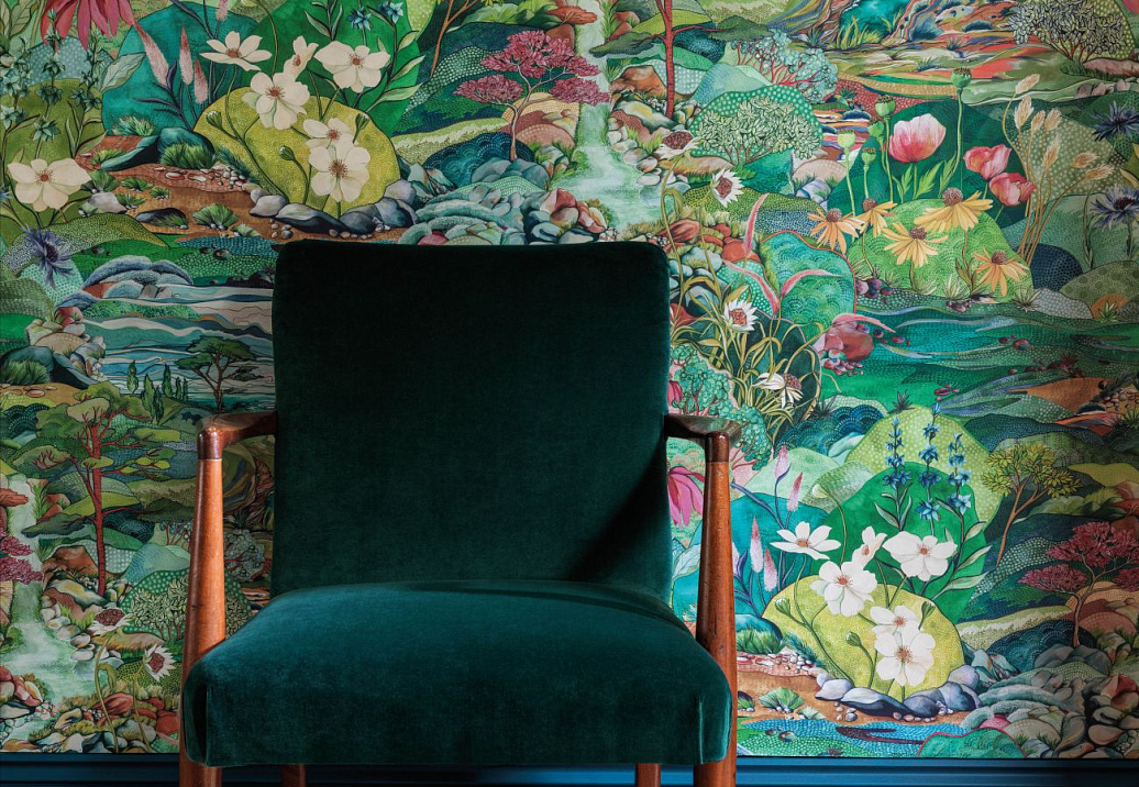 Ткань Osborne & Little Encore Velvet F7640-17