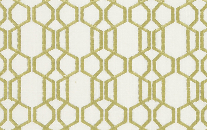 Американская ткань Duralee, коллекция Pirouette - Honeysuckle, Avocado, Forest, артикул DA61792/254
