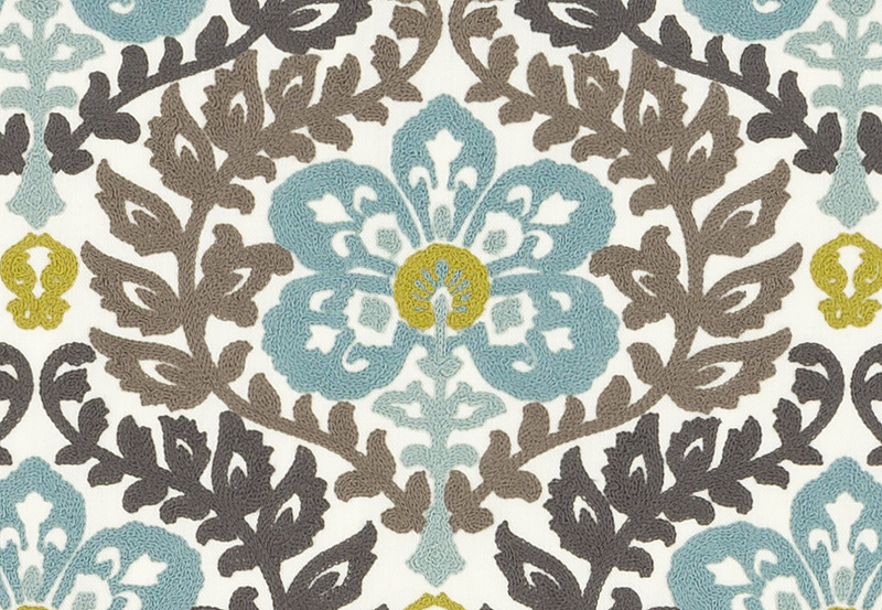 Ткань Duralee Pirouette - Aquarmarine, Seaglass, Mermaid DA61794/680
