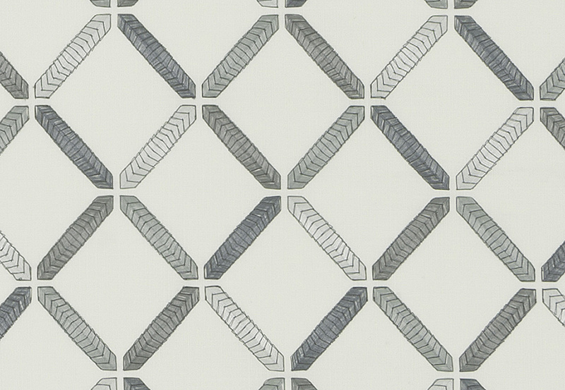 Ткань Duralee Pirouette - Onyx, Dove, Fog DA61796/433