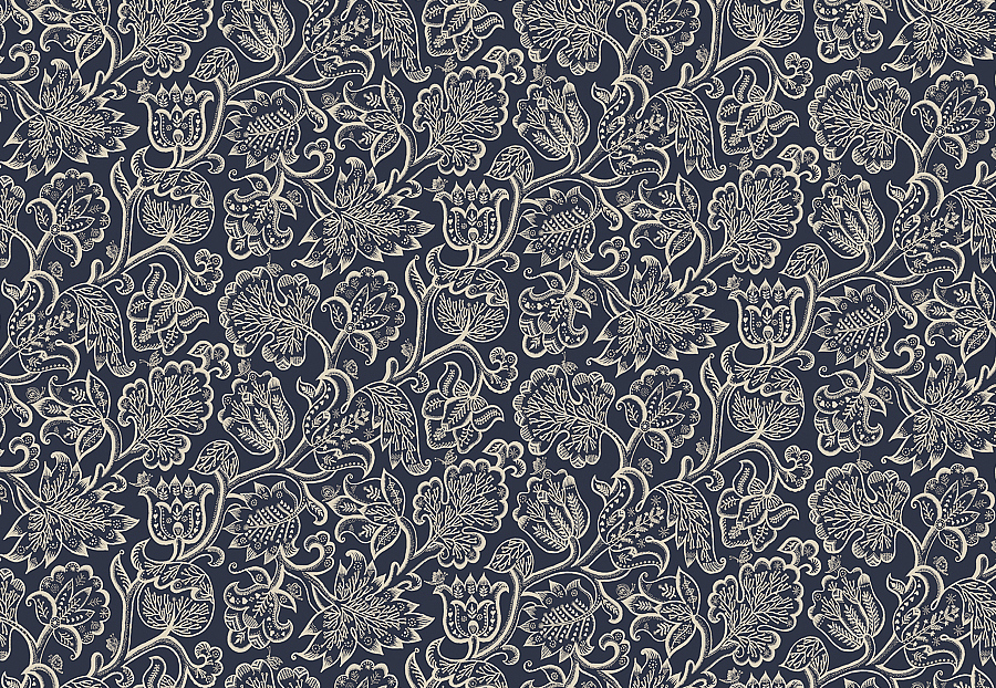Ткань Blendworth Celia Birtwell Jacobean/Mystic Navy