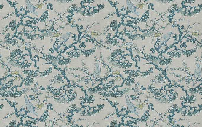 Американская ткань Trend, коллекция Aqua-Citrine Prints & Wovens Vol.II, артикул 04235/Turquoise
