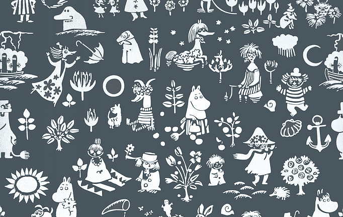 Финские обои Sandudd, коллекция Moomin, артикул 5164-1