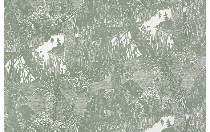Финские обои Sandudd, коллекция Moomin, артикул 5166-1