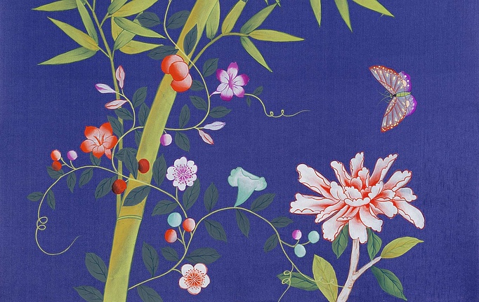 Английские обои Fromental, коллекция Chinoiserie, артикул Family 2/Ultramarine