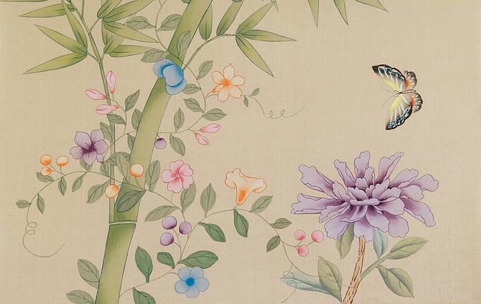 Английские обои Fromental, коллекция Chinoiserie, артикул Family 3/Old Gold