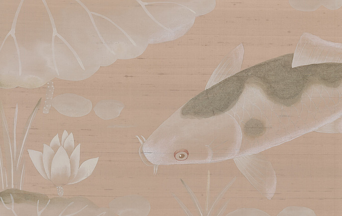 Английские обои Fromental, коллекция Modern Chinois, артикул Carp and Moon/Camee