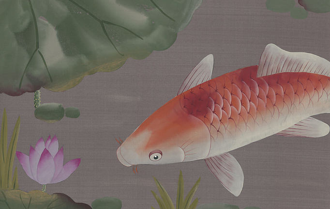 Английские обои Fromental, коллекция Modern Chinois, артикул Carp and Moon/Honshu