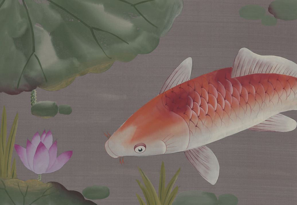 Обои Fromental Modern Chinois Carp and Moon/Honshu
