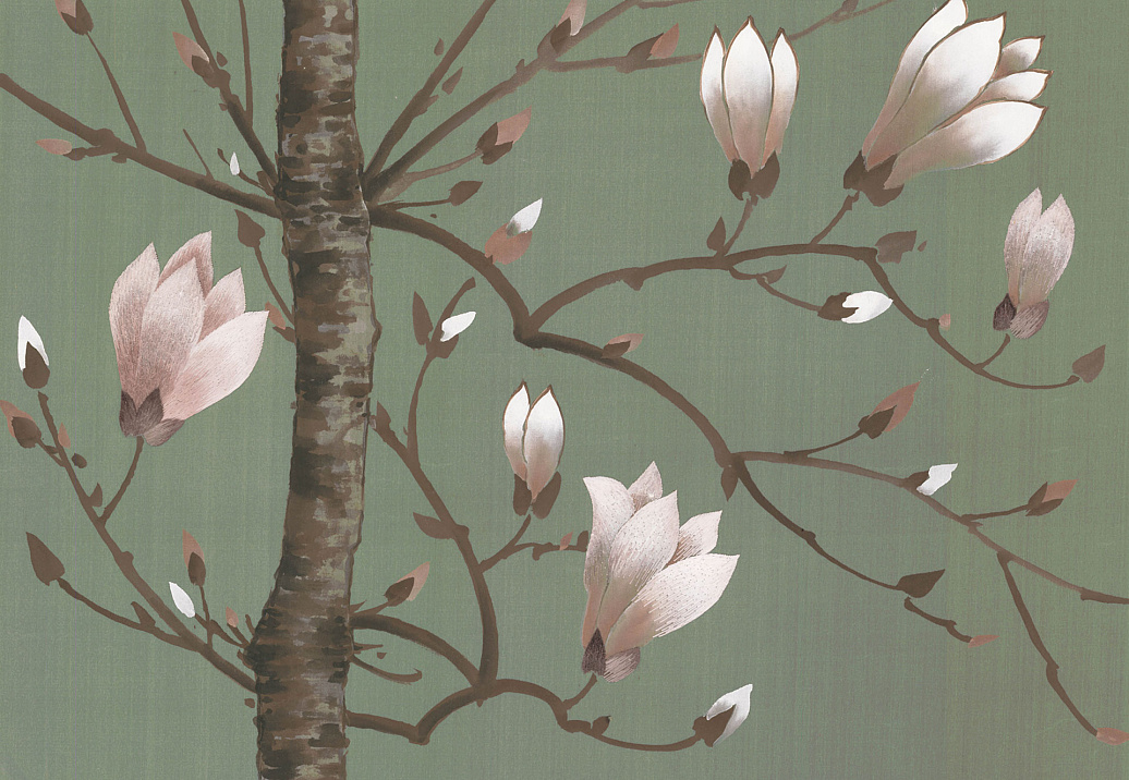 Обои Fromental Modern Chinois Magnolia/Tourmaline