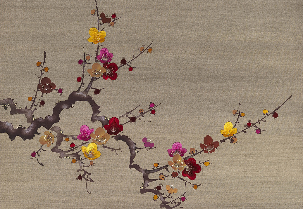 Обои Fromental Modern Chinois Prunus/Cardinal